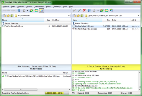 FlashFXP 4.0 screenshot