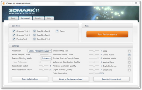 Futuremark 3DMark 11 screenshot (481 pix)