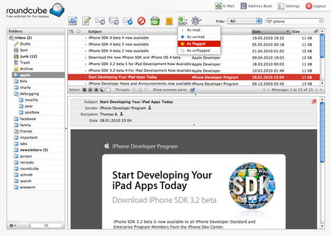 Roundcube Webmail screenshot (481 pix)