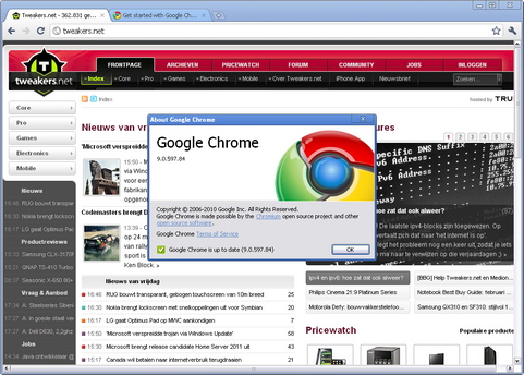 Google Chrome 9.0 screenshot (481 pix)
