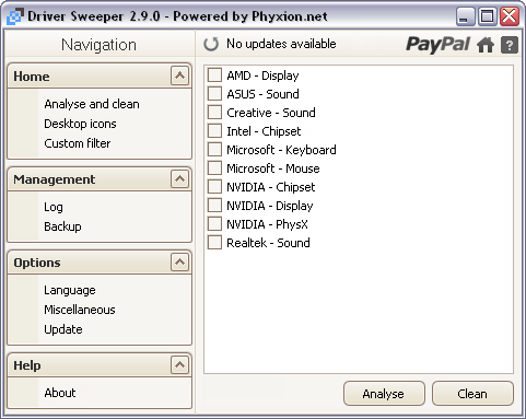 Driver Sweeper 2.9.0 screenshot (481 pix)
