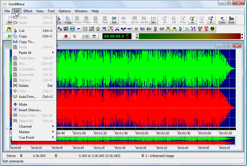 GoldWave screenshot (481 pix) GoldWave screenshot (481 pix)