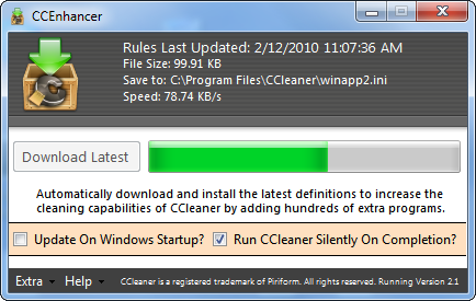 CCEnhancer 2.1 screenshot