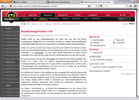Mozilla Firefox 4.0 screenshot