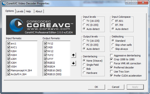 CoreAVC 2.0.0 screenshot (481 pix) CoreAVC 2.0.0 screenshot (481 pix)