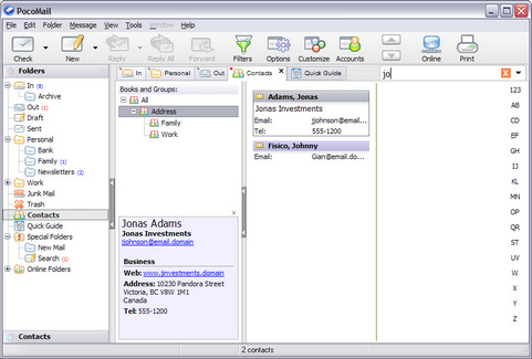 PocoMail screenshot (481 pix)