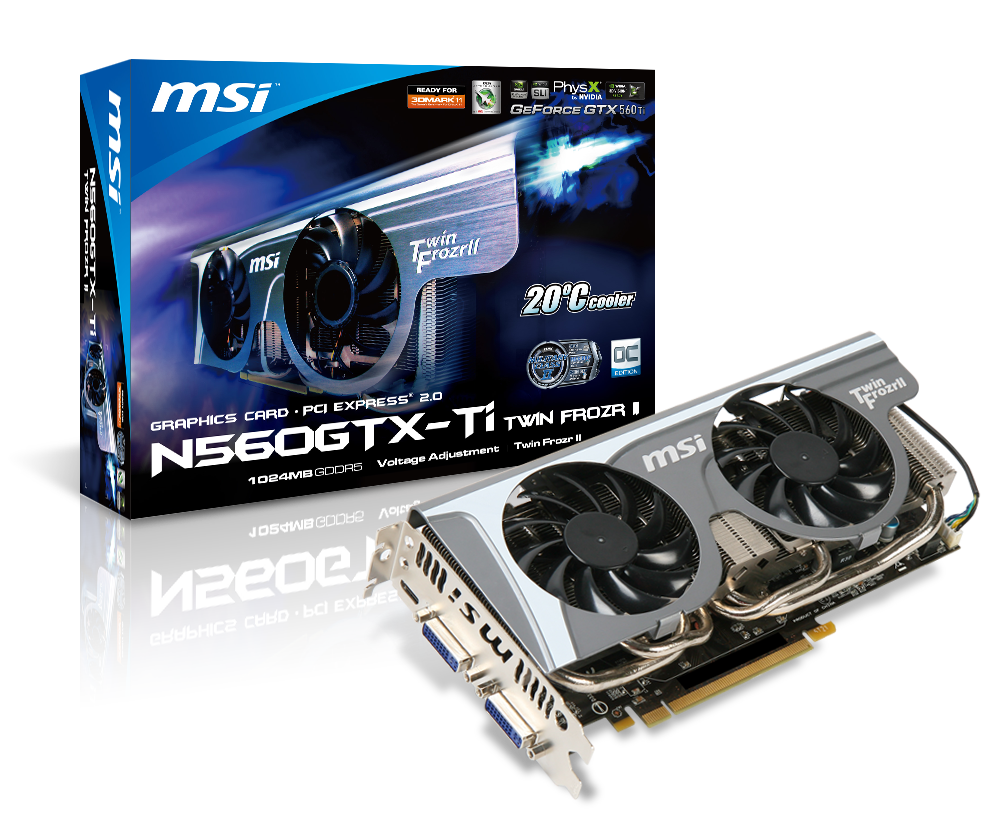 MSI N560GTX-Ti Twin Frozr II/OC: beste prijs - Tweakers