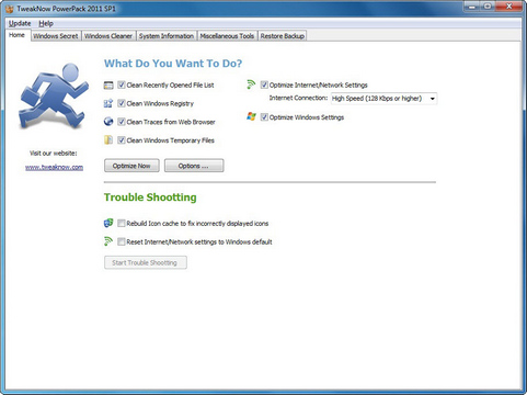 TweakNow PowerPack 2011 screenshot