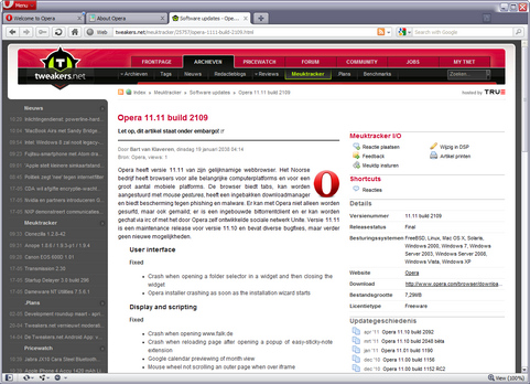 Opera 11.11 screenshot (481 pix)