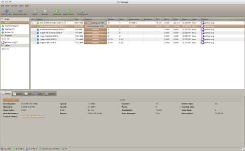 Deluge screenshot