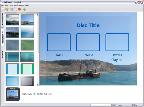 DVDStyler screenshot (481 pix)