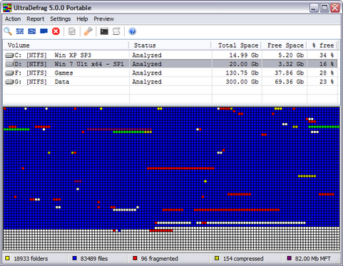 UltraDefrag 5.0.0 screenshot (481 pix)