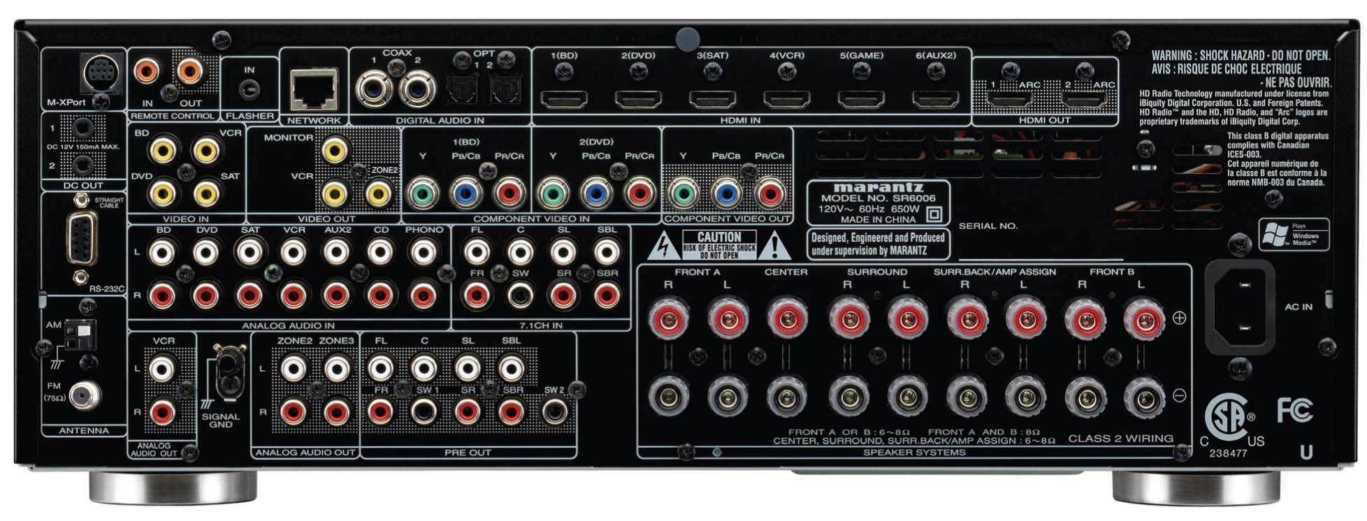 Specificaties van Marantz SR6006 (Zwart) - Tweakers