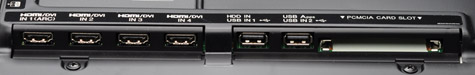 LG LW980s aansluitingen zijkant