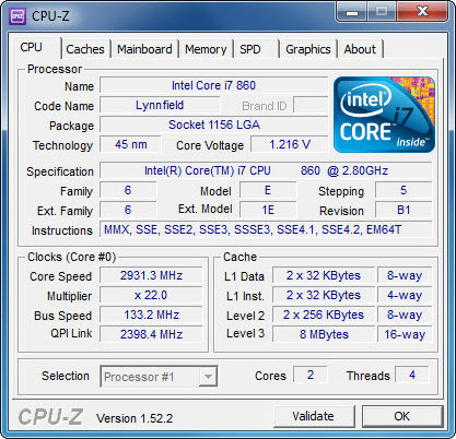 CPU-Z screenshot