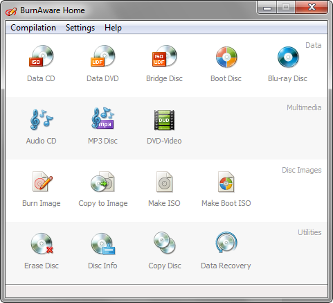 BurnAware Home 4.4 screenshot (481 pix)