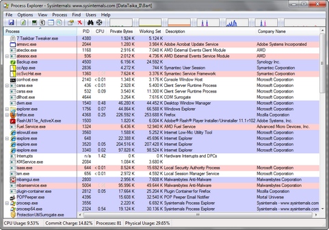 Process Explorer screenshot (481 pix) Process Explorer screenshot (481 pix)