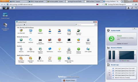 Synology Disk Station Manager 4.0 bèta screenshot