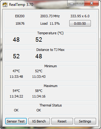 Real Temp 3.70 screenshot