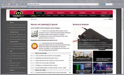 Avant Browser 2012 build 21 screenshot