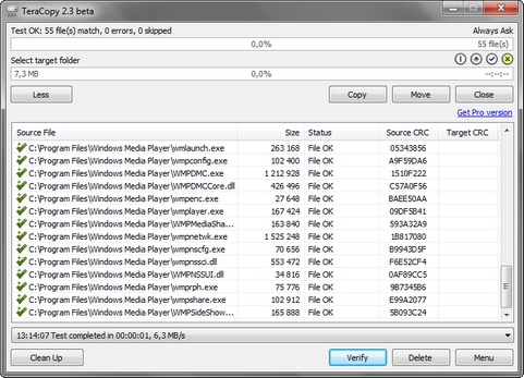 TeraCopy screenshot (481 pix)