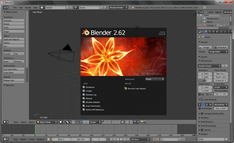 Blender 2.62 screenshot