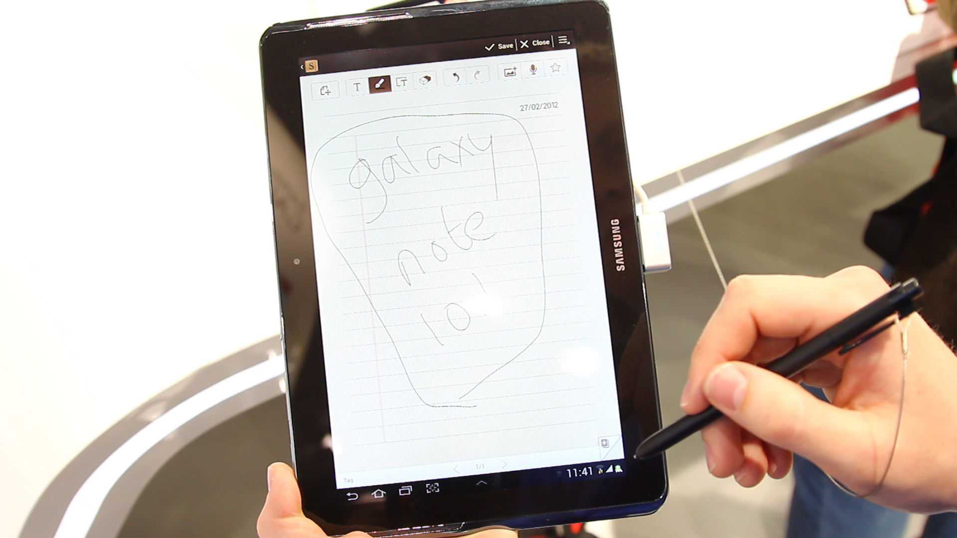 Samsung Galaxy Note 10.1 tablet met stylus Android 4.0, TouchWiz en