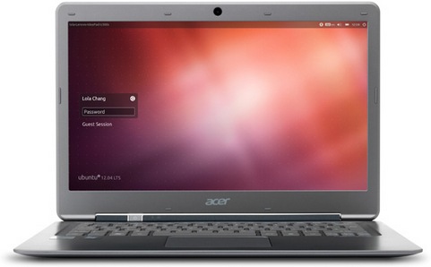 Laptop running Ubuntu
