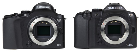 Samsung NX20 versus NX10 groot