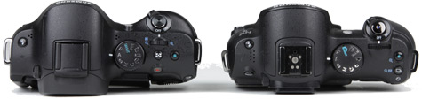 Samsung NX20 versus NX10 bovenkant groot