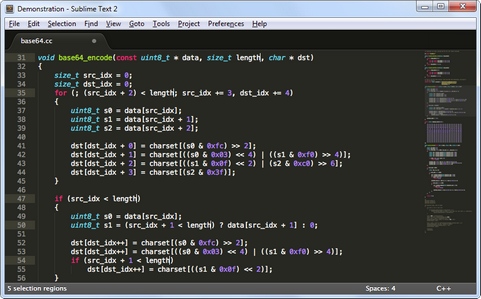 Sublime Text 2.0 screenshot (481 pix)