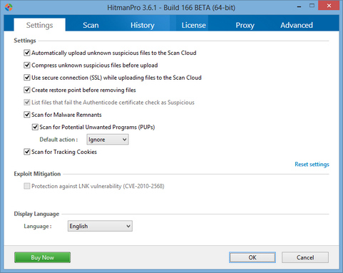 HitmanPro 3.6.1 build 166 bèta screenshot (481 pix) HitmanPro 3.6.1 build 166 bèta screenshot (481 pix)