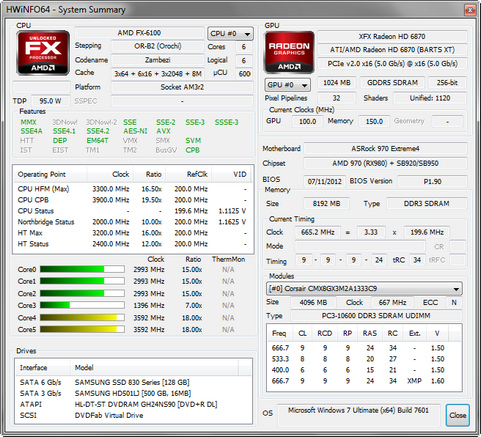 HWiNFO32/64 4.06 build 1760 screenshot