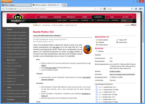 Mozilla Firefox 16.0 onder Windows 8 screenshot (481 pix)