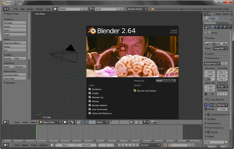 Blender 2.64 screenshot