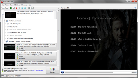 ConvertXtoDVD 5.0 screenshot (481 pix)