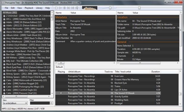 foobar2000 screenshot (620 pix) foobar2000 screenshot (620 pix)