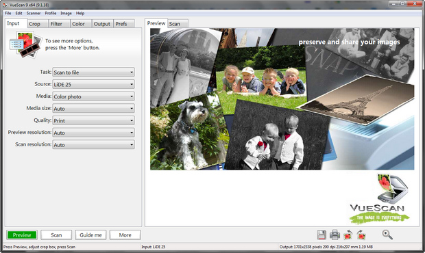 VueScan 9.1.18 screenshot (620 pix) VueScan 9.1.18 screenshot (620 pix)