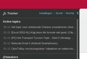 De nieuwe tracker