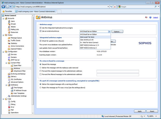 Kerio Connect screenshot (620 pix)