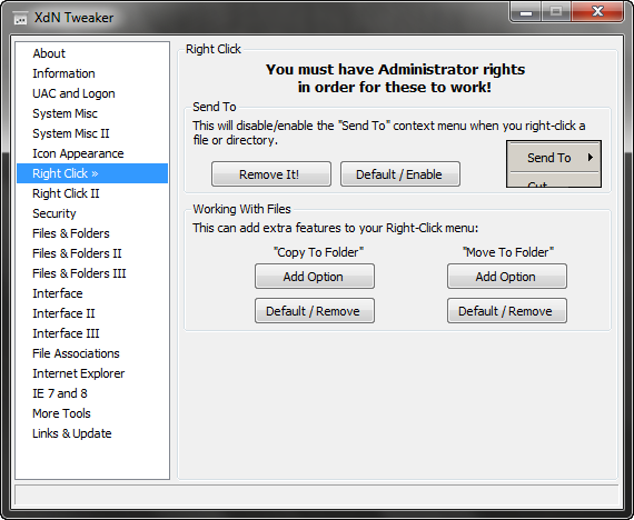 XdN Tweaker screenshot