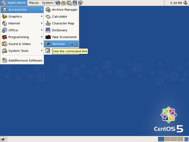 CentOS 5.0 desktop (620 pix)