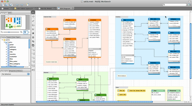 MySQL Workbench screenshot (620 pix)