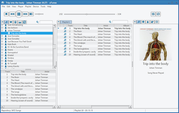 aTunes 3.0.5 screenshot (620 pix)