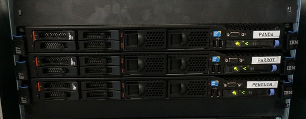 Drie webservers bij elkaar