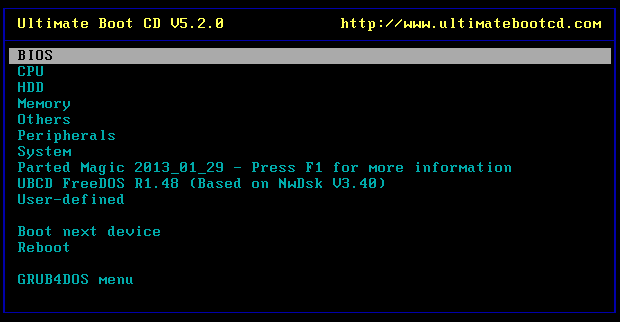 Ultimate Boot CD 5.2.0