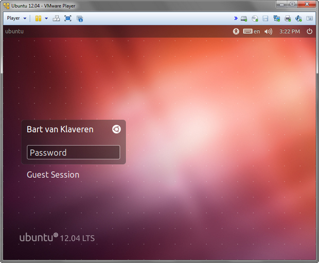 VMware Player 5.0 screenshot (620 pix)