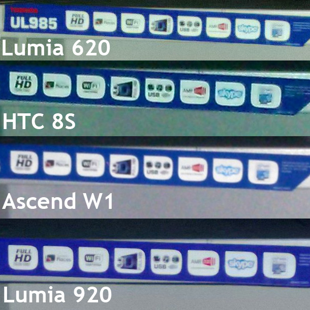 Lumia 620 vs HTC 8S vs Huawei Ascend W1