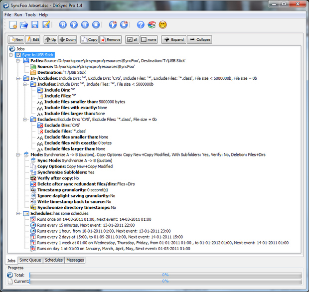 DirSync Pro 1.4 screenshot (620 pix)