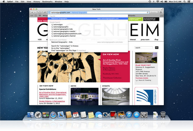Apple Safari screenshot (620 pix)